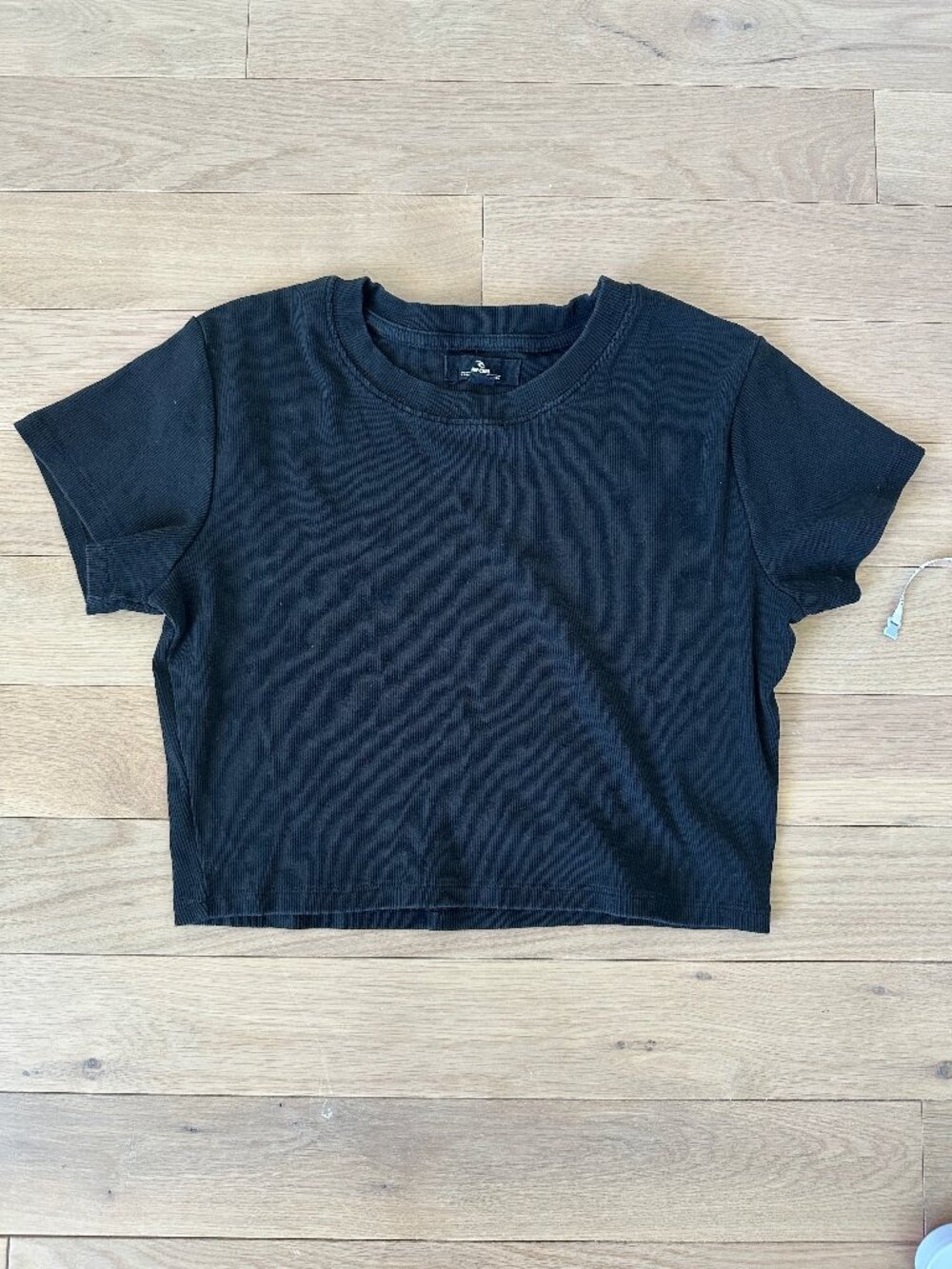 Rip Curl Ribbed Crop Tee Black M